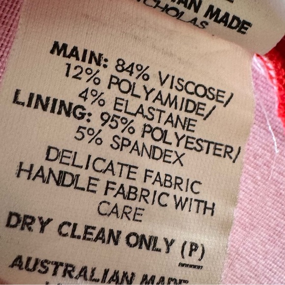 NICHOLAS Size 4 Red Bodycon Dress V Neck Sleeveless Plunge Slit Sheath - Picture 10 of 10